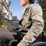 Profile of a disabled teenage boy